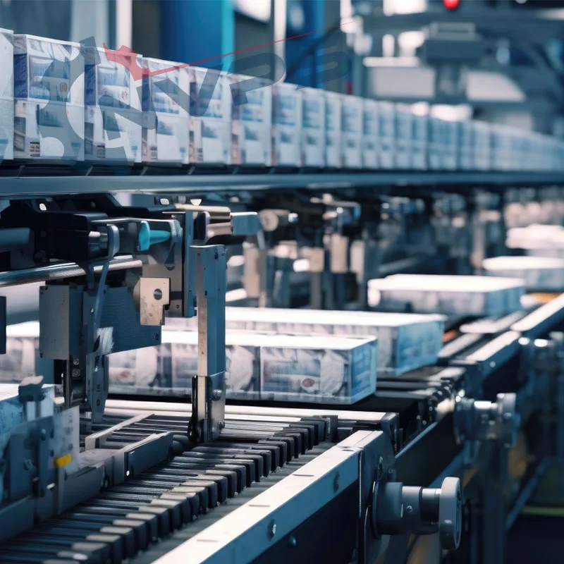 End-of-line packaging equipment — case packing, palletizing and stretch wrapping systems