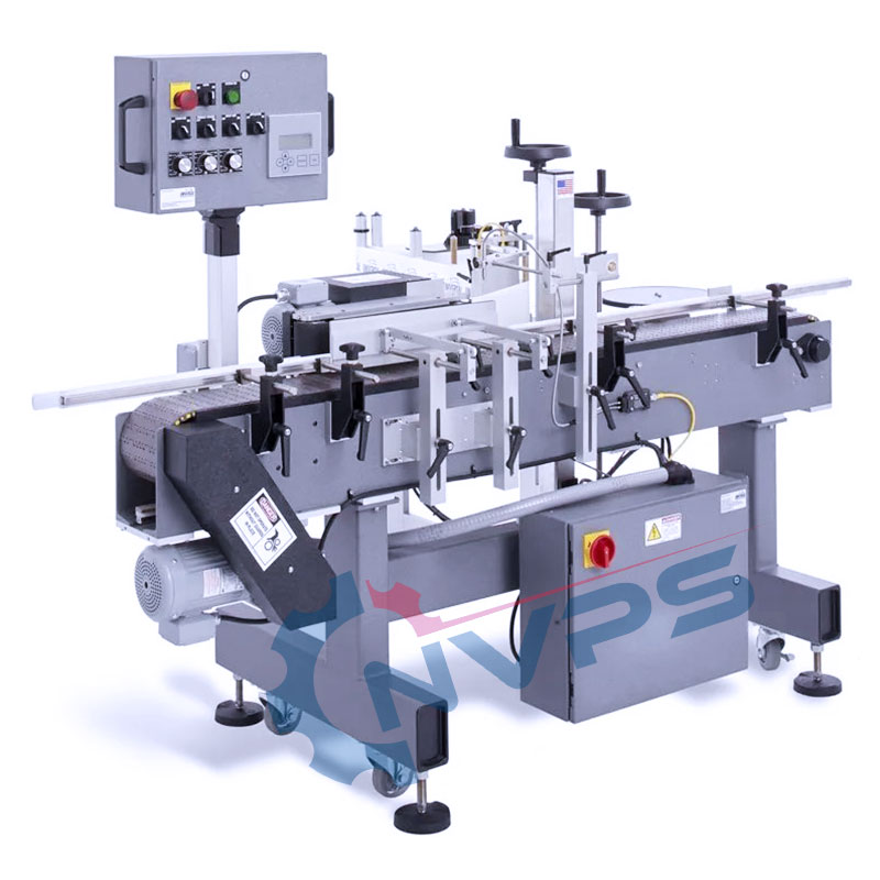 Labeling machines with front and back and wrap-around labeling applicator